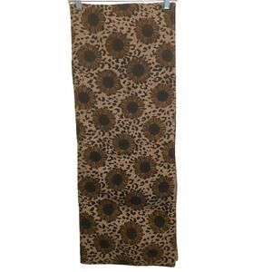 Table Runner Dresser Brown Black Animal Print Sunflower Country 100% Jute